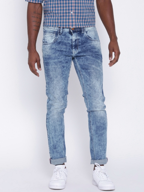 United Colors of Benetton Men Blue Super-Skinny Fit Stretchable Jeans