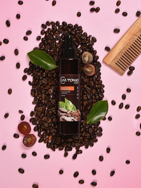 VIA TOKYO ORGANIC Jamaican Coffee & Grapeseed Hair Oil - 200 ml, Na
