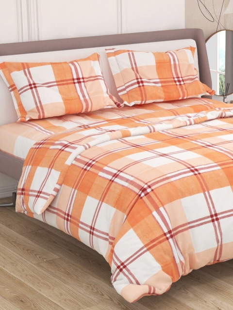 Ariana Peach-Coloured & Off White Geometric 400 TC King Bedsheet with 2 Pillow Covers
Ariana Peach-Coloured & Off White Geometric 400 TC King Bedsheet with 2 Pillow Covers