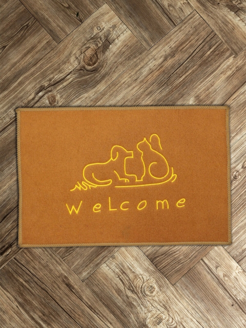 Florida Mustard Printed Anti Skid Doormats