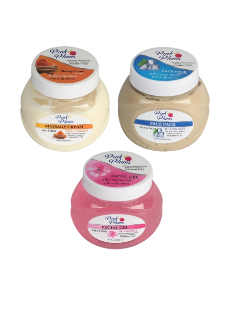 Pink Plums Paraben Free Massage Cream-Face Pack-Facial Gel Combo - 250 ml Each, Off white
Pink Plums Paraben Free Massage Cream-Face Pack-Facial Gel Combo - 250 ml Each, Off white