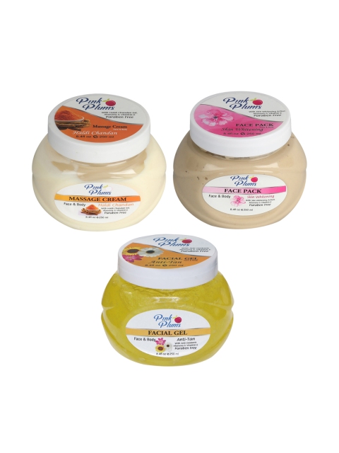 Pink Plums Paraben Free Massage Cream-Face Pack-Facial Gel Combo - 250 ml Each, Off white
Pink Plums Paraben Free Massage Cream-Face Pack-Facial Gel Combo - 250 ml Each, Off white