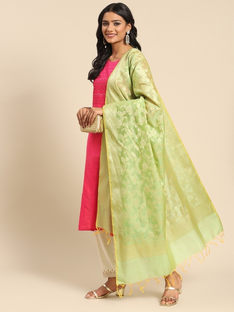 Banarasi Style Lime Green & Golden Ethnic Motifs Cotton Silk Banarasi Dupatta with Zari
Banarasi Style Lime Green & Golden Ethnic Motifs Cotton Silk Banarasi Dupatta with Zari