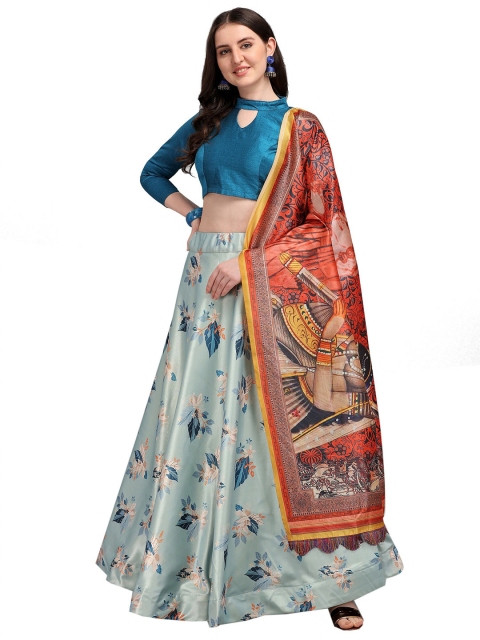 Fashion Basket Women Blue & Brown Semi-Stitched Lehenga & Unstitched Choli With Dupatta
Fashion Basket Women Blue & Brown Semi-Stitched Lehenga & Unstitched Choli With Dupatta