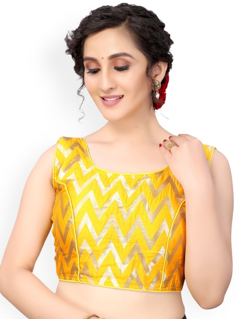 Nimayaa Women Mustard Yellow&Gold-Colour Printed Silk Blend Padded Readymade Saree Blouse
Nimayaa Women Mustard Yellow&Gold-Colour Printed Silk Blend Padded Readymade Saree Blouse