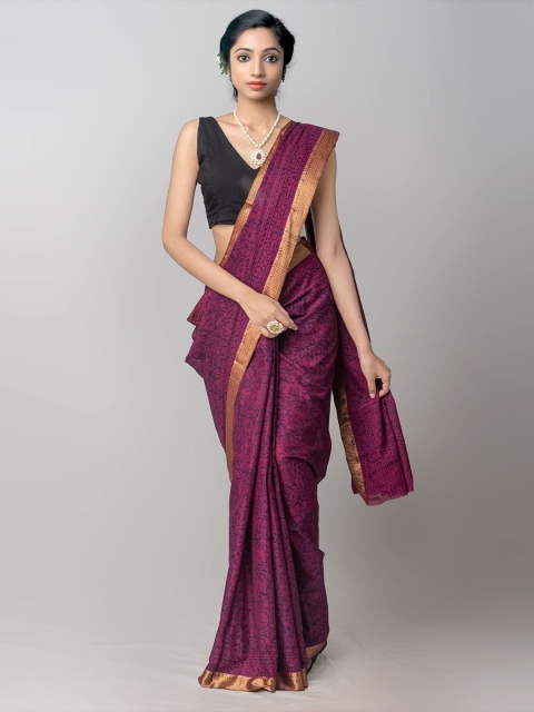 Unnati Silks Purple & Navy Blue Bagh Handloom Sustainable Pure Cotton Venkatgiri Saree
Unnati Silks Purple & Navy Blue Bagh Handloom Sustainable Pure Cotton Venkatgiri Saree