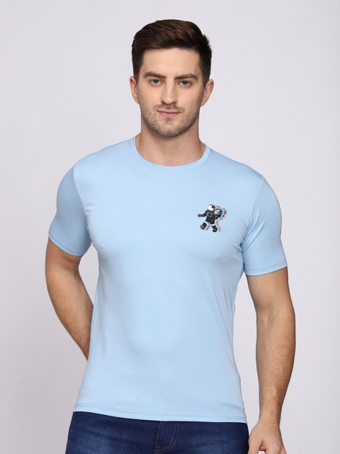 CL SPORT Men Blue Applique T-shirt
