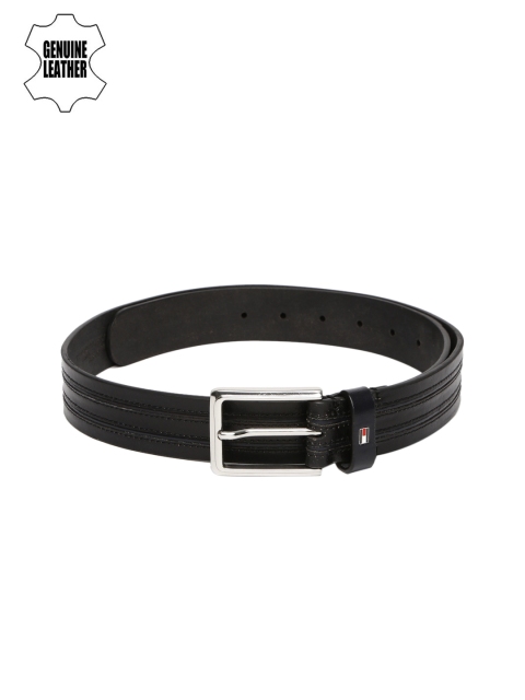 Tommy Hilfiger Men Black Genuine Leather Belt