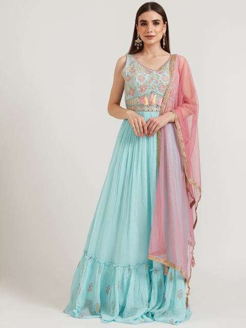 Neerus Women Olive Green Embroidered Aari Work Silk Georgette Kurta with Sharara & With Dupatta
Neerus Women Olive Green Embroidered Aari Work Silk Georgette Kurta with Sharara & With Dupatta