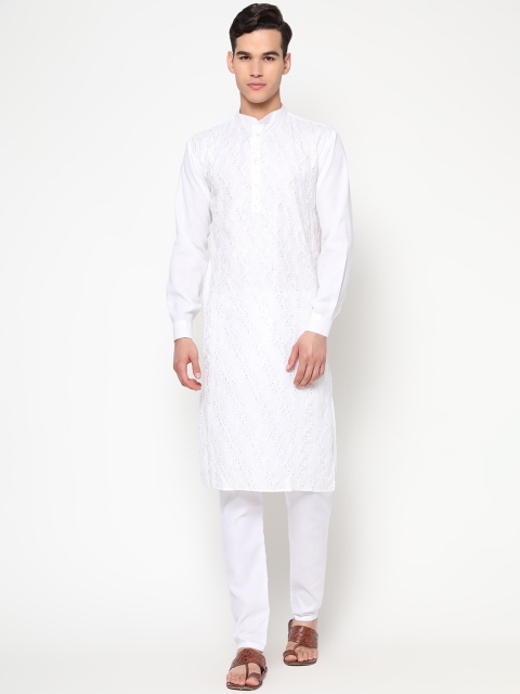 Tasarika Men White High Slit Sequinned Pure Cotton Kurta with Trousers & With Dupatta
Tasarika Men White High Slit Sequinned Pure Cotton Kurta with Trousers & With Dupatta
