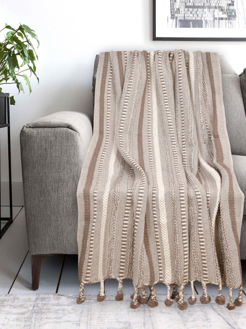 Gulaab Jaipur Brown Sofa Throws