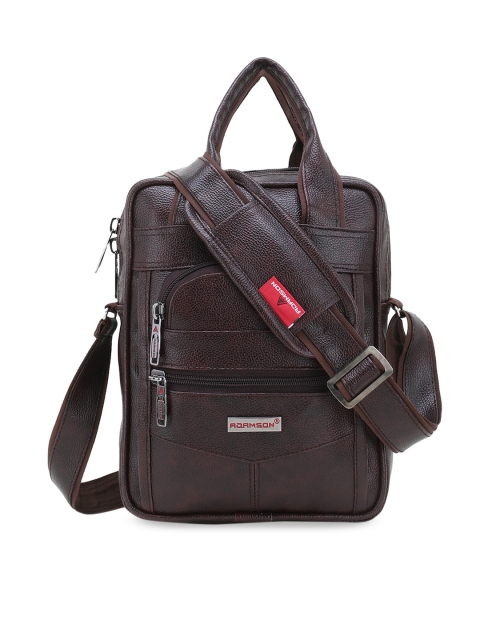 ADAMSON Brown Structured Handheld Bag