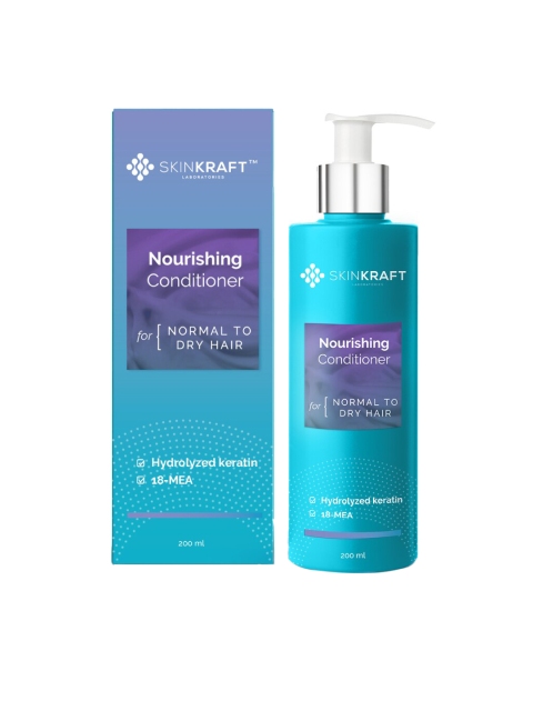 SKINKRAFT Hydrolyzed Keratin Nourishing Hair Conditioner for Normal to Dry Hair - 200 ml, Blue
SKINKRAFT Hydrolyzed Keratin Nourishing Hair Conditioner for Normal to Dry Hair - 200 ml, Blue