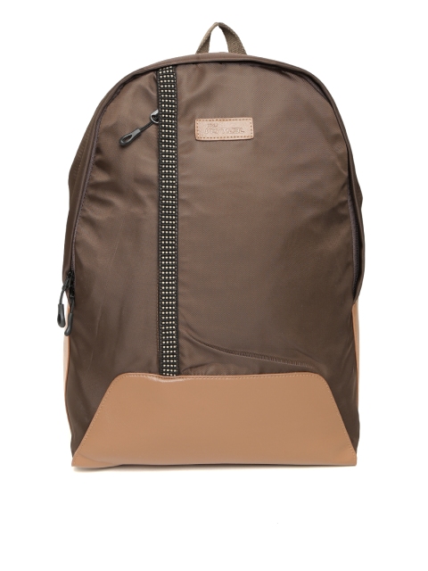 THe VerTicaL Unisex Brown Solid Laptop Backpack