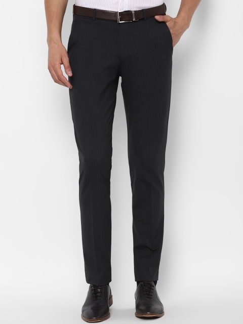 Louis Philippe Men Grey Slim Fit Trousers