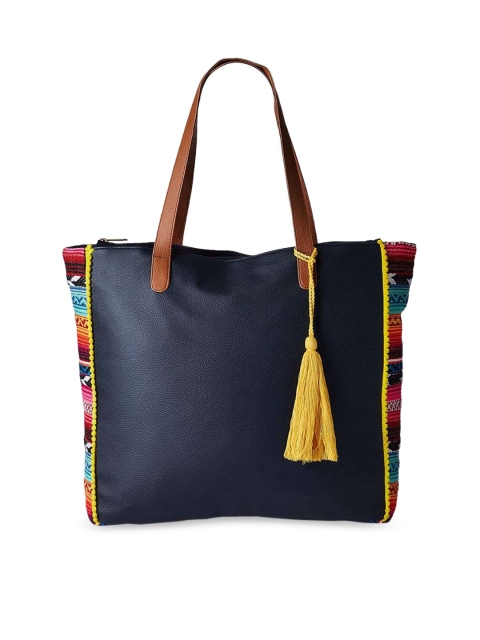 Kanvas Katha Multicoloured Ethnic Motifs PU Oversized Structured Handheld Bag with Tasselled, Multi
Kanvas Katha Multicoloured Ethnic Motifs PU Oversized Structured Handheld Bag with Tasselled, Multi