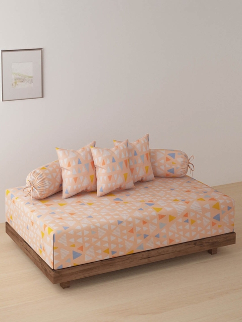 KLOTTHE Orange & White Printed Cotton Single Bedsheet With Bolster Covers & Cushion Covers
KLOTTHE Orange & White Printed Cotton Single Bedsheet With Bolster Covers & Cushion Covers