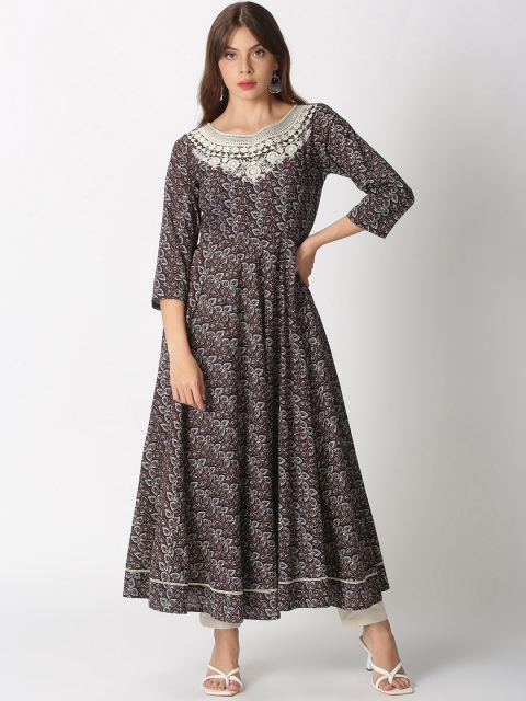 Saffron Threads Women Black Ethnic Motifs Printed Thread Work Indie Prints Anarkali Kurta
Saffron Threads Women Black Ethnic Motifs Printed Thread Work Indie Prints Anarkali Kurta