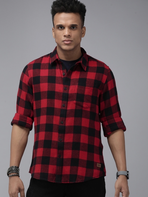 The Roadster Lifestyle Co Men Red And Navy Blue Buffalo Checked Pure Cotton Casual Shirt
The Roadster Lifestyle Co Men Red And Navy Blue Buffalo Checked Pure Cotton Casual Shirt