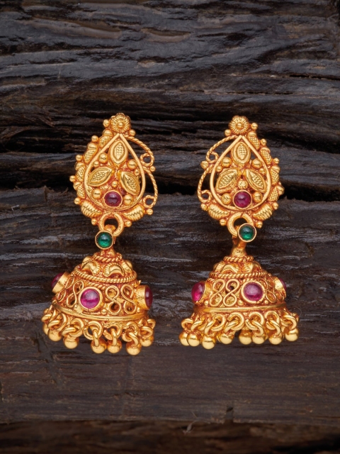 Kushal's Fashion Jewellery Red & Green 92.5 Pure Silver Leaf Shaped Jhumkas Earrings
Kushal's Fashion Jewellery Red & Green 92.5 Pure Silver Leaf Shaped Jhumkas Earrings