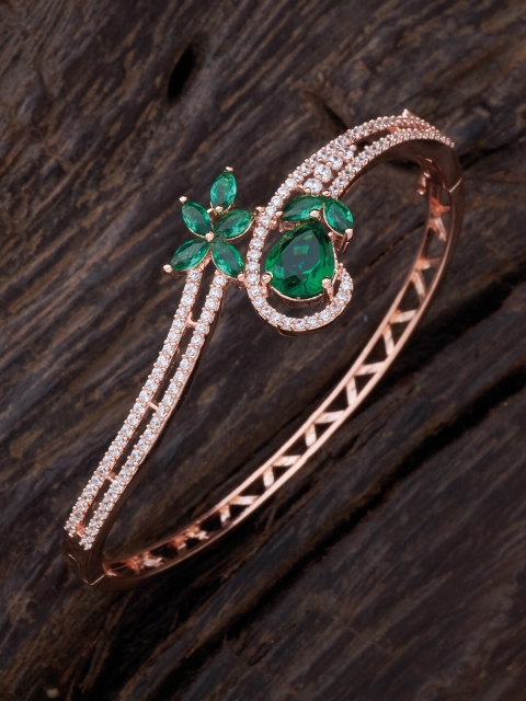 Kushal's Fashion Jewellery Women Rose Gold-Plated & Green Cubic Zirconia Kada Bracelet
Kushal's Fashion Jewellery Women Rose Gold-Plated & Green Cubic Zirconia Kada Bracelet
