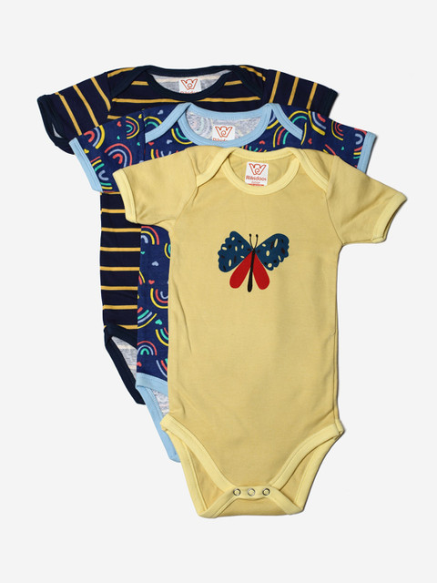 RIKIDOOS Pack of 3 Kids Cotton Bodysuits, Multi
RIKIDOOS Pack of 3 Kids Cotton Bodysuits, Multi