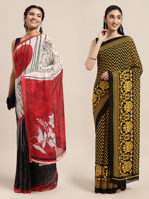 KALINI Pack Of 2 Black & Yellow Printed Sarees
KALINI Pack Of 2 Black & Yellow Printed Sarees