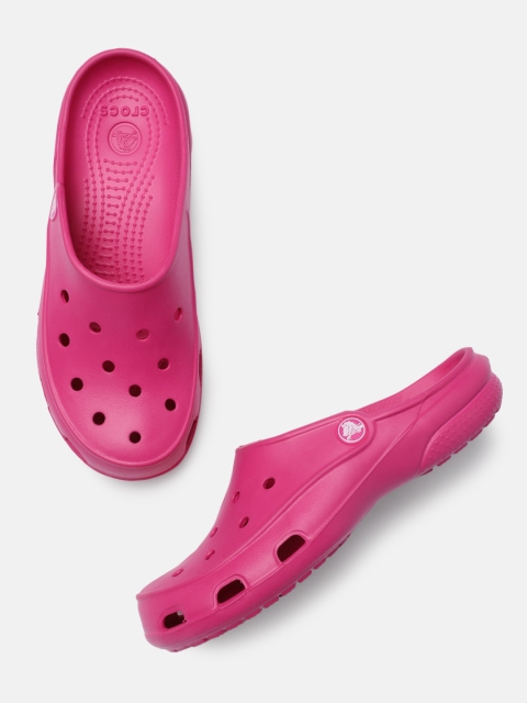 Crocs Women Pink Solid Clogs