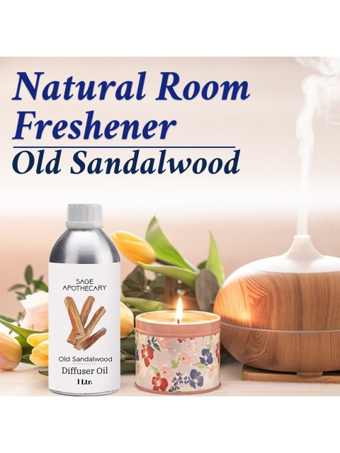 SAGE APOTHECARY Transparent Old Sandalwood Diffuser Oil For Anxiety Free Sleep & Pure Aromatherapy 1L
SAGE APOTHECARY Transparent Old Sandalwood Diffuser Oil For Anxiety Free Sleep & Pure Aromatherapy 1L