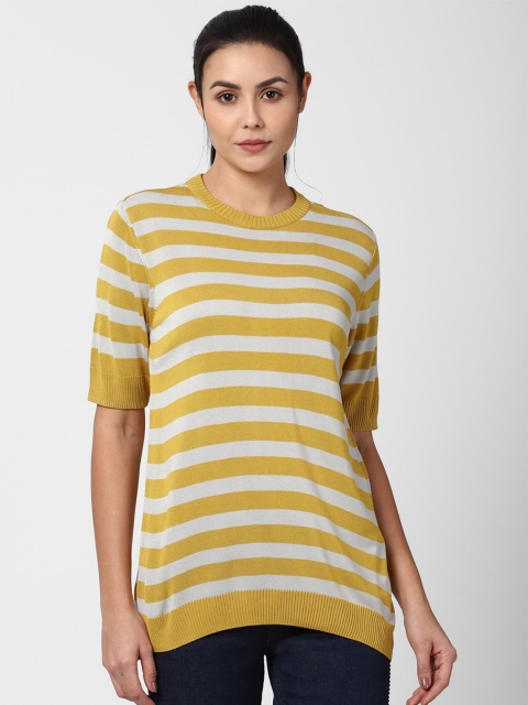 Van Heusen Woman Yellow Striped Top