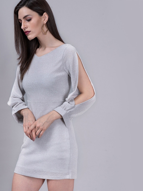 CLOSETHOOK Off White Sheath Dress