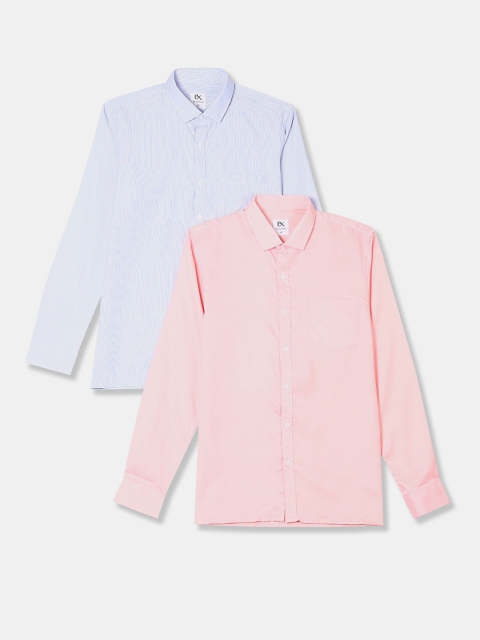 Excalibur Men Assorted Formal Shirt Pack Of 2