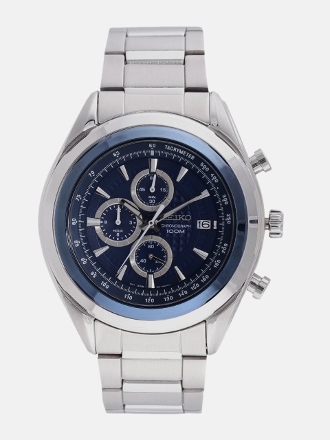 SEIKO Chronograph Men Navy Blue Analogue watch SSB177P1
