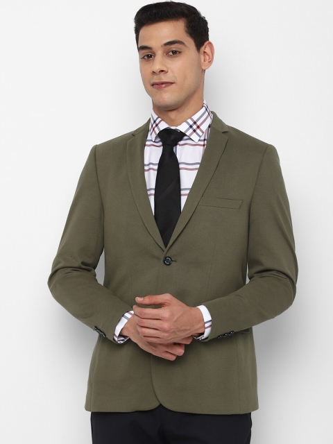 Allen Solly Men Olive Self-Design Pure Cotton Single-Breasted Slim-Fit Formal Blazers
Allen Solly Men Olive Self-Design Pure Cotton Single-Breasted Slim-Fit Formal Blazers
