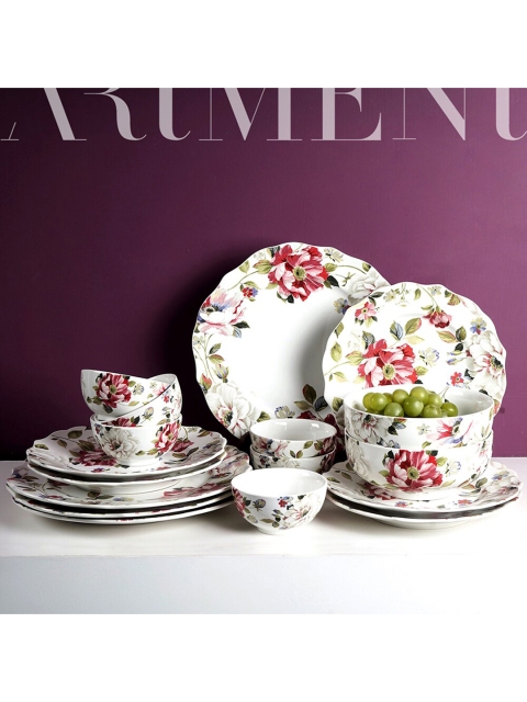 THE ARTMENT White & Pink 20 Pieces Victorian Floral Printed Ceramic Matte Dinner Set
THE ARTMENT White & Pink 20 Pieces Victorian Floral Printed Ceramic Matte Dinner Set