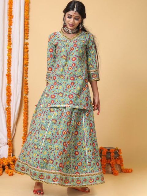 Shuddhi Women Multicoloured Embroidered Panelled Pure Cotton Top with Salwar & With Dupatta, Multi
Shuddhi Women Multicoloured Embroidered Panelled Pure Cotton Top with Salwar & With Dupatta, Multi