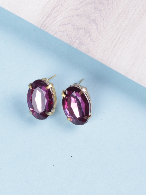 DIVA WALK Purple Contemporary Studs Earrings