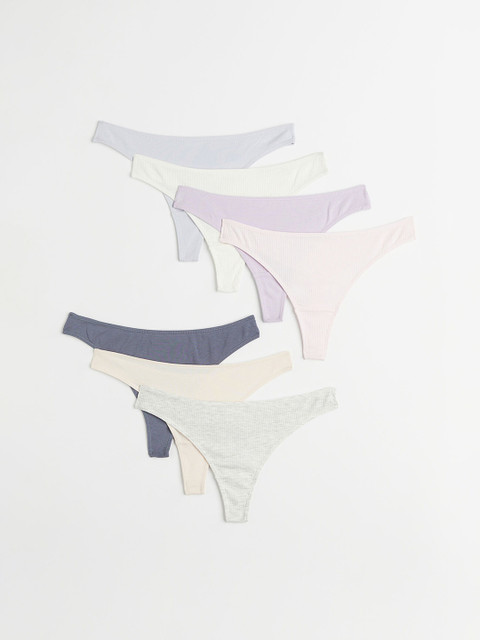 H&M Women 7-Pack Cotton Jersey Thong Briefs 1053699001-Blue,Grey,Multi,Pink,Purple,White
H&M Women 7-Pack Cotton Jersey Thong Briefs 1053699001-Blue,Grey,Multi,Pink,Purple,White