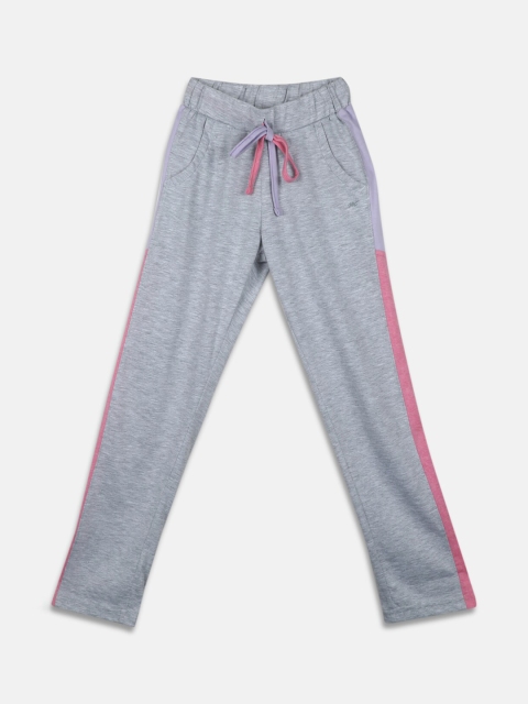 Monte Carlo Girls Grey Melange Solid Track Pants