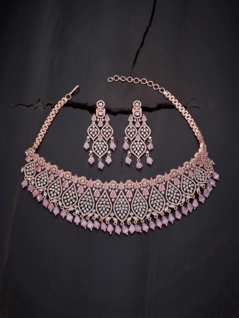 Kushal's Fashion Jewellery Woman Rose Gold & Pink Rose Gold-Plated Choker Jewellery Sets
Kushal's Fashion Jewellery Woman Rose Gold & Pink Rose Gold-Plated Choker Jewellery Sets