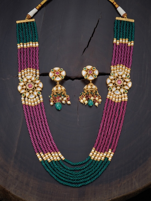 Kushal's Fashion Jewellery Woman Red & Green Rose Gold-Plated Layered Jewellery Set
Kushal's Fashion Jewellery Woman Red & Green Rose Gold-Plated Layered Jewellery Set