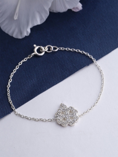 Hiara Jewels Women 925 Silver Sterling Silver Cubic Zirconia Handcrafted Rhodium-Plated Charm Bracelet
Hiara Jewels Women 925 Silver Sterling Silver Cubic Zirconia Handcrafted Rhodium-Plated Charm Bracelet