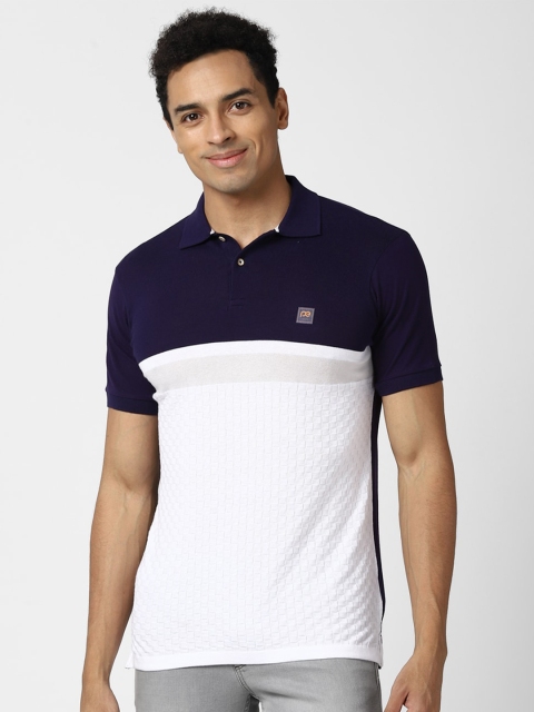 Peter England Casuals Men White & Navy Blue Colourblocked Polo Collar Slim Fit T-shirt
Peter England Casuals Men White & Navy Blue Colourblocked Polo Collar Slim Fit T-shirt