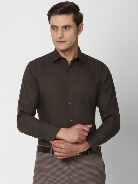 Van Heusen Men Brown Formal Shirt