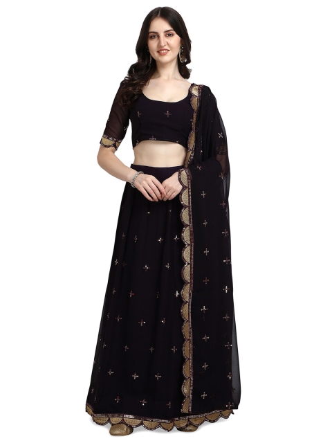 Pratham Blue Woman Purple & Gold-Toned Embroidered Sequinned Semi-Stitched Lehenga Choli
Pratham Blue Woman Purple & Gold-Toned Embroidered Sequinned Semi-Stitched Lehenga Choli