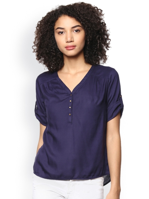 Harpa Navy Top, Navy blue