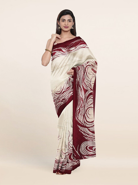 Pothys Off White & Maroon Printed Cotton Blend Saree
Pothys Off White & Maroon Printed Cotton Blend Saree