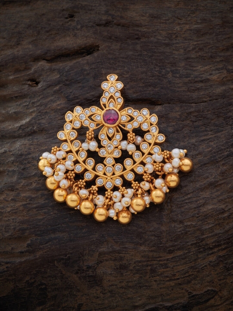 Kushal's Fashion Jewellery 925 Sterling Silver Gold-Plated White & Pink Stone Studded & Pearl beaded Pendant
Kushal's Fashion Jewellery 925 Sterling Silver Gold-Plated White & Pink Stone Studded & Pearl beaded Pendant