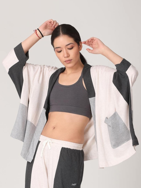 Proyog Women Charcoal Colourblocked Organic Cotton Lightweight Crop Yoga Tailored Jacket
Proyog Women Charcoal Colourblocked Organic Cotton Lightweight Crop Yoga Tailored Jacket