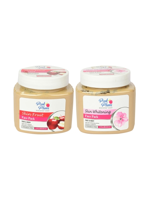 Pink Plums Paraben Free Skin Fruit & Skin Whitening Face Pack Combo - 500 ml Each, Beige
Pink Plums Paraben Free Skin Fruit & Skin Whitening Face Pack Combo - 500 ml Each, Beige